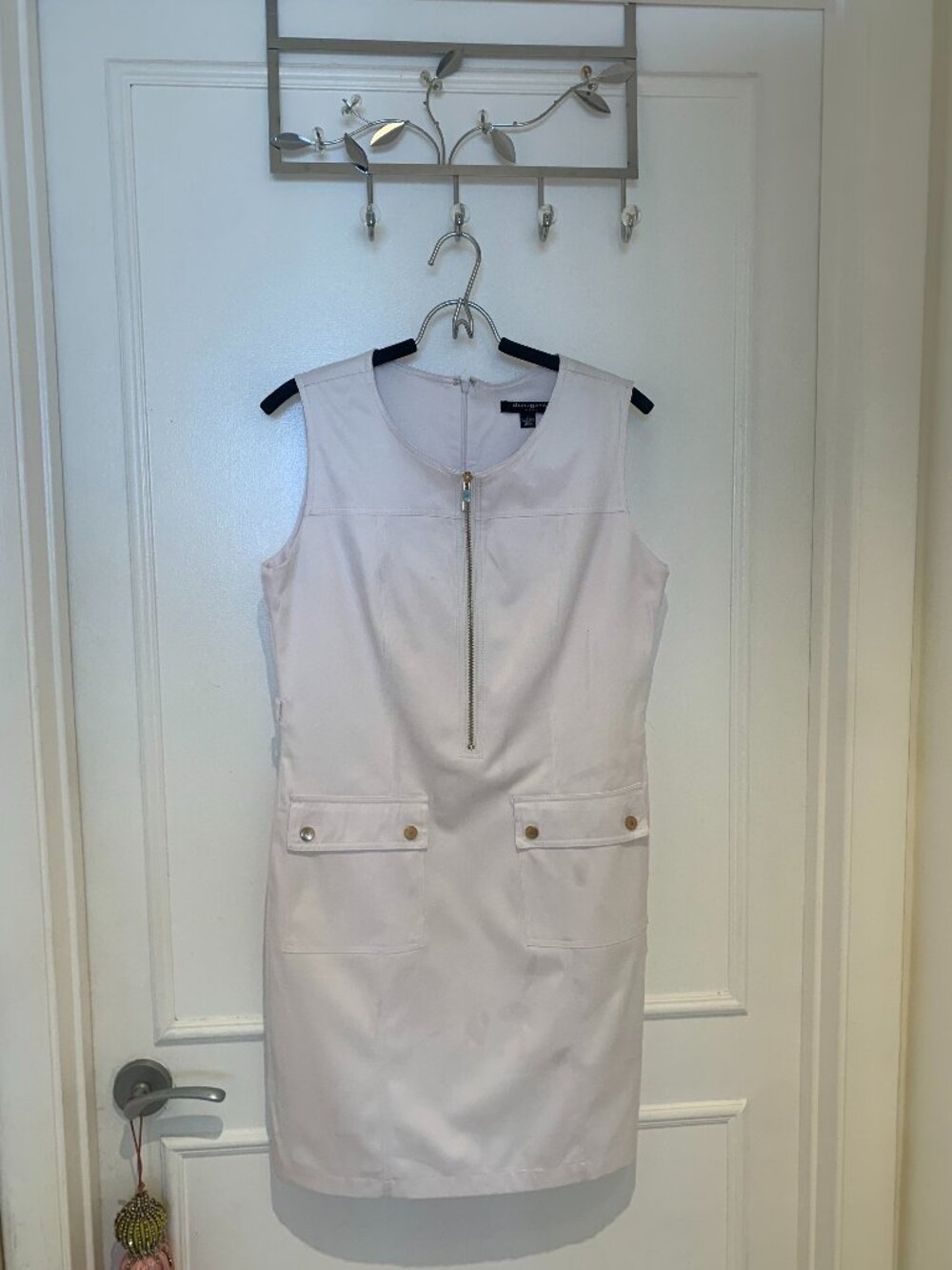 Sharagano White Dress Size 10-New With Tags